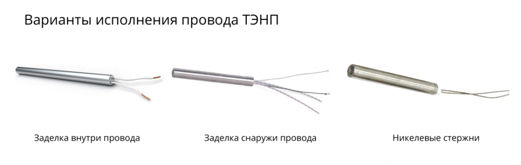 Варианты исполнения провода ТЭНП Варианты исполнения провода ТЭНП