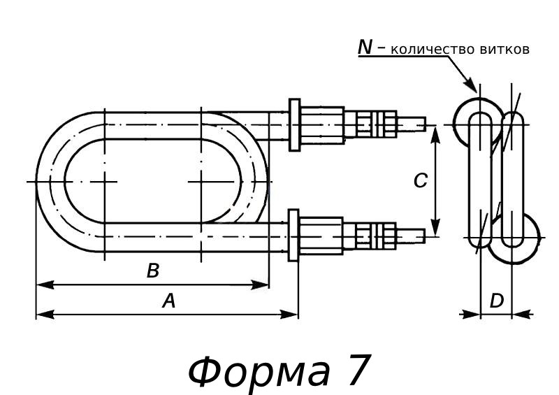 Форма ТЭН Ф7